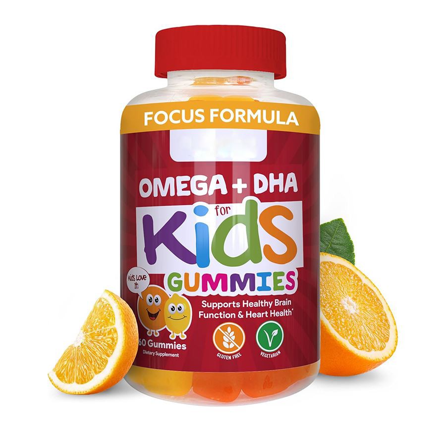 Fokus Formula Omega DHA za djecu Gummies Priroda podrške za uzgoj umova srca
